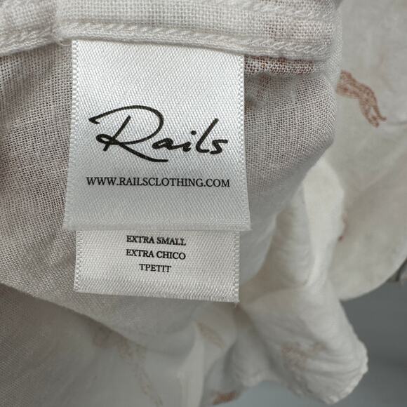 RAILS Charli Golden Cheetah Linen Blend Button Down // XS - Picture 12 of 13
